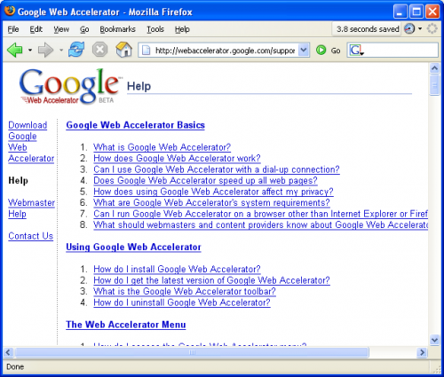 Google Web Accelerator 0.2.93.116