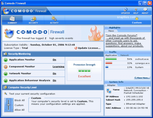 PC Tools Firewall Plus - Download 7.0.0.111